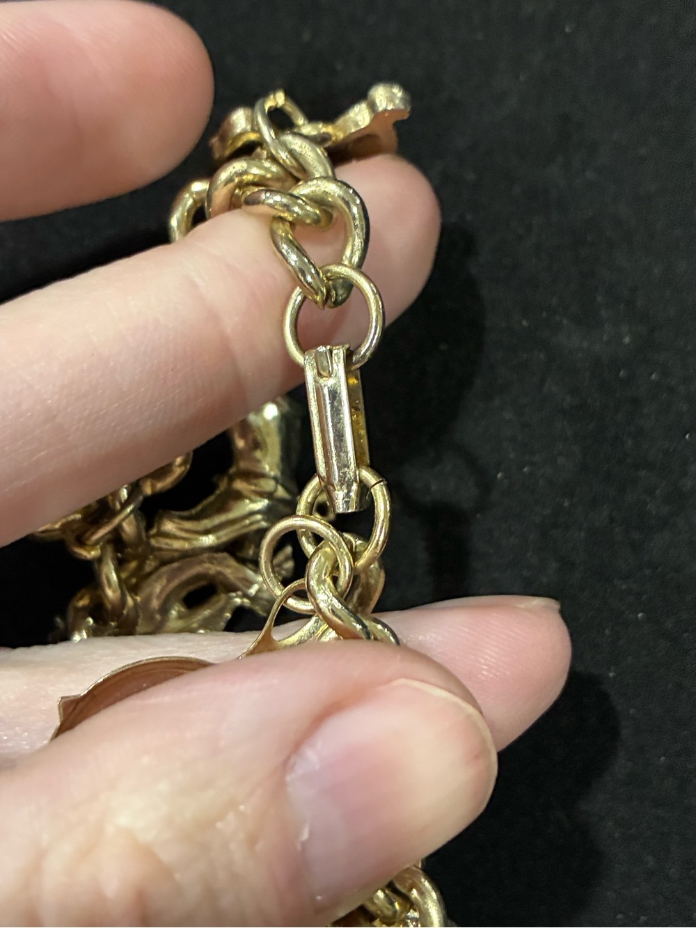 Vintage Gold Tone Western Charm Bracelet - Picture 5 of 6
